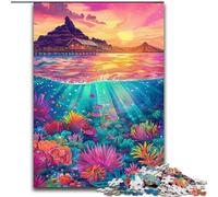 Puzzle per adolescenti 1000 isole psichedeliche, giochi educativi, decorazioni per la casa, ideali come regalo per tutta la famiglia (dimensioni 50x75cm)