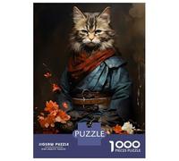 Puzzle Per Adolescenti 1000 Japanese Noble Cat Puzzle Per Adulti Gioco Pratico Antistress Aiuta Ad Allenare Il Cervello 70x50cm/1000pcs