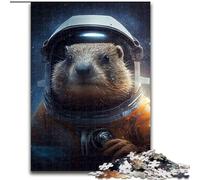 Puzzle per adolescenti 1000 marmotte astronaute, allena il tuo cervello e le tue mani, regali di compleanno unici per bambini dai 14 anni in su (dimensioni 26x38cm)