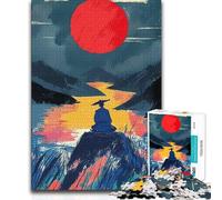 Puzzle per adolescenti 1000 meditazioni sui samurai, ma un regalo di compleanno divertente e umoristico per i bambini dai 14 anni in su, 38x26cm