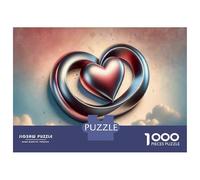 Puzzle Per Adolescenti 1000 Metallic Heart Decorations for Valentine's Day Puzzle Per Adulti Gioco Rompicapo Gara Di Velocità Manuale Per Compleanno, Natale 70x50cm/1000pcs