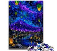 Puzzle per adolescenti 1000 misteriosi giocattoli per l'intrattenimento della famiglia sul Monte Fuji con poster abbinato e foglio di quiz 50X75CM