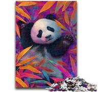 Puzzle per adolescenti 1000 panda nella foresta di bambù, gioco stimolante e decorazione da parete per famiglie, regali unici per compleanno e Natale, 50x75cm