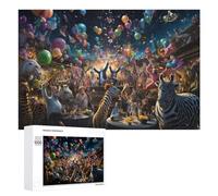 Puzzle Per Adolescenti 1000 PCS A Celebration of Animals And Humans Puzzle Per Adulti Giochi Per Famiglie Decorazione Per La Casa Regali Di Natale E Compleanno 1000 PCS