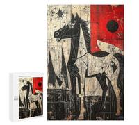 Puzzle Per Adolescenti 1000 PCS Abstract Horse Contemporary Expressionist Reimagining Puzzle Per Adulti Gioco Rompicapo Assemblaggio Di Modelli Interazione Genitore-figlio 1000 PCS