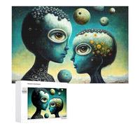 Puzzle Per Adolescenti 1000 PCS Alien Encounter A Cosmic Romance Puzzle Per Adulti Giocattolo Decorazione Da Parete Vacanza A Casa Passatempo Per Compleanno, Natale 1000 PCS