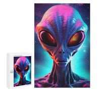 Puzzle Per Adolescenti 1000 PCS Alien Head Front View Puzzle Per Adulti Giochi Rilassanti Assemblaggio Di Modelli Interazione Genitore-figlio 1000 PCS