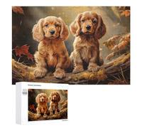 Puzzle Per Adolescenti 1000 PCS American Cocker Spaniel Puzzle, Gioco Rompicapo, Regalo Di Compleanno, Attività Divertenti Da Fare A Casa, 1000 PCS