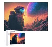 Puzzle Per Adolescenti 1000 PCS Astronaut on An Alien Planet -2 Puzzle Per Adulti Giocattolo Decorazione Da Parete Vacanza A Casa Passatempo Per Compleanno, Natale 1000 PCS