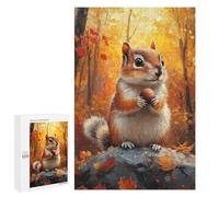 Puzzle Per Adolescenti 1000 PCS Autumn Squirrel with Nut Puzzle Per Adulti Giochi Divertenti Perfetto Per Decorare E Fare Regali A Tutta La Famiglia 1000 PCS