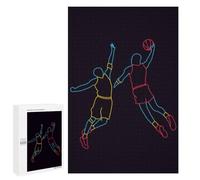 Puzzle Per Adolescenti 1000 PCS Basketball Neon Pop Art Puzzle Divertenti Da Assemblare, Modelli, Regali Unici Per Compleanno E Natale 1000 PCS