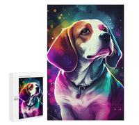 Puzzle Per Adolescenti 1000 PCS Beagle Dog Colorful Puzzle Per Adulti Gioco Rompicapo Assemblaggio Di Modelli Interazione Genitore-figlio 1000 PCS