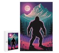 Puzzle Per Adolescenti 1000 PCS Bigfoot in The Mountains at Night Puzzle Per Adolescenti Giocattoli Fai Da Te Vacanze A Casa Passatempo Divertimento Attività A Casa, 1000 PCS