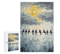 Puzzle Per Adolescenti 1000 PCS Birds on A Wire Painting Puzzle Per Adulti Giochi Rilassanti Decorazione Murale Attività Divertenti A Casa 1000 PCS