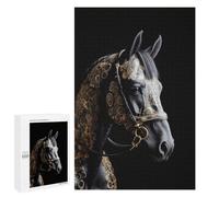 Puzzle Per Adolescenti 1000 PCS Black And Gold Horse Puzzle Giocattolo Decorazione Da Parete Decorazione Per La Casa Regali Unici Di Compleanno E Natale 1000 PCS