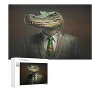 Puzzle Per Adolescenti 1000 PCS Business Crocodile The Ultimate Entrepreneur Puzzle Per Adulti Giocattolo Decorazione Da Parete Taglio Di Precisione Gioco Stimolante Regali 1000 PCS