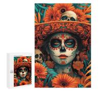 Puzzle Per Adolescenti 1000 PCS Calavera Catrina Puzzle Per Adulti Giochi Rilassanti Per Divertimento in Famiglia Regali Di Natale E Compleanno 1000 PCS
