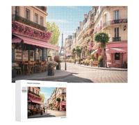 Puzzle Per Adolescenti 1000 PCS Charming Parisian Street with Eiffel Tower View Puzzle Per Adolescenti Giocattoli Antistress Assemblaggio Di Modelli Regali Unici Per Compleanno E Natale 1000 PCS