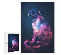 Puzzle per Adolescenti 1000 PCS Cheetah Silhouette Galaxy Puzzle per Adulti Giochi Rilassanti Sfida Difficile Sfida Educativa 1000 PCS