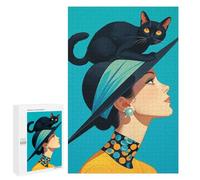 Puzzle Per Adolescenti 1000 PCS Chic Vintage Cat Lady Art Puzzle Per Adulti Giochi Rilassanti Ma Divertenti E Umoristici Regali Unici Per Compleanno E Natale 1000 PCS