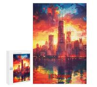 Puzzle Per Adolescenti 1000 PCS Chicago Art Puzzle Divertenti Da Assemblare, Modelli, Regali Unici Per Compleanno E Natale 1000 PCS