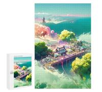 Puzzle Per Adolescenti 1000 PCS Cloud Cityscape A Futuristic Vision Puzzle, Gioco Rompicapo, Regalo Di Compleanno, Attività Divertenti Da Fare A Casa, 1000 PCS