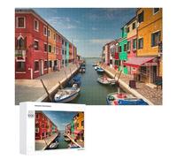 Puzzle Per Adolescenti 1000 PCS Colorful Canal Houses-2 Puzzle Per Adulti Gioco Rompicapo Difficile Difficile Unico Compleanno E Regali 1000 PCS