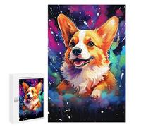 Puzzle Per Adolescenti 1000 PCS Colorful Corgi Art Print Puzzle Per Adolescenti Analisi E Logica Difficile E Stimolante Ottimo Regalo Per I Giocatori 1000 PCS
