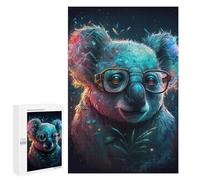 Puzzle Per Adolescenti 1000 PCS Colorful Koala with Glasses-3 Puzzle Per Adolescenti Corsa Di Velocità Manuale Difficile E Impegnativo Gioco Divertente Per Tutta La Famiglia 1000 PCS