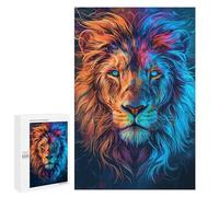 Puzzle Per Adolescenti 1000 PCS Colorful Lion Art Print Puzzle Per Adolescenti Sfida Difficile Allena La Tua Mente E Le Tue Mani Rompicapo Giochi Per Famiglie 1000 PCS