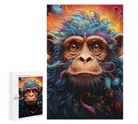Puzzle Per Adolescenti 1000 PCS Colorful Monkey Portrait-6 Puzzle, Gioco Rompicapo, Regalo Di Compleanno, Attività Divertenti Da Fare A Casa, 1000 PCS