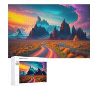Puzzle Per Adolescenti 1000 PCS Colorful Road to Fantasy Mountains Puzzle Per Adolescenti Giocattoli Antistress Assemblaggio Di Modelli Regali Unici Per Compleanno E Natale 1000 PCS