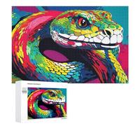 Puzzle Per Adolescenti 1000 PCS Colorful Snake Illustration Puzzle, Gioco Rompicapo, Regalo Di Compleanno, Attività Divertenti Da Fare A Casa, 1000 PCS