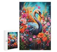 Puzzle Per Adolescenti 1000 PCS Colorful Swan Mural Puzzle Per Adulti Gioco Rompicapo Difficile Difficile Unico Compleanno E Regali 1000 PCS