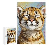 Puzzle Per Adolescenti 1000 PCS Content Cougar Cub Portrait Painting Puzzle Per Adulti Giochi Rilassanti Ma Divertenti E Umoristici Regali Unici Per Compleanno E Natale 1000 PCS