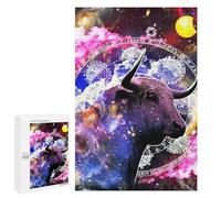 Puzzle Per Adolescenti 1000 PCS Cosmic Bull Art Print Puzzle Per Adulti Gioco Rompicapo Difficile Difficile Unico Compleanno E Regali 1000 PCS