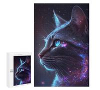 Puzzle Per Adolescenti 1000 PCS Cosmic Cat Fantasy Artwork Puzzle Per Adolescenti Migliora La Memoria Difficile Da Completare Gioco Impegnativo Giocattoli 1000 PCS