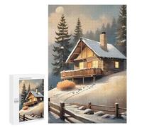 Puzzle Per Adolescenti 1000 PCS Cozy Cabin in The Snow Puzzle Per Adulti Giochi Rilassanti Sfida Difficile Attività Divertenti A Casa 1000 PCS