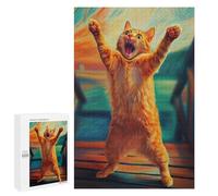 Puzzle Per Adolescenti 1000 PCS Crazy Cat Puzzle Per Adulti Giochi Rilassanti Assemblaggio Di Modelli Interazione Genitore-figlio 1000 PCS