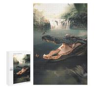 Puzzle Per Adolescenti 1000 PCS Crocodile And Sparrow Puzzle Per Adulti, Gioco Rompicapo, Decorazione Perfetta, Divertimento A Casa, Attività, 1000 PCS
