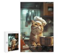 Puzzle Per Adolescenti 1000 PCS Cute Chef Cat Puzzle Per Adolescenti Giocattoli Antistress Assemblaggio Di Modelli Regali Unici Per Compleanno E Natale 1000 PCS