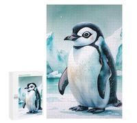 Puzzle Per Adolescenti 1000 PCS Cute Penguin Watercolor Puzzle Per Adulti Gioco Rompicapo Assemblaggio Di Modelli Interazione Genitore-figlio 1000 PCS