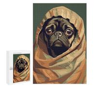 Puzzle Per Adolescenti 1000 PCS Cute Pug Blanket Pixel Art Puzzle Per Adulti Giochi Rilassanti Sfida Difficile Attività Divertenti A Casa 1000 PCS