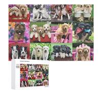 Puzzle Per Adolescenti 1000 PCS Cute Puppies Garden Basket Puzzle Divertenti Da Assemblare, Modelli, Regali Unici Per Compleanno E Natale 1000 PCS