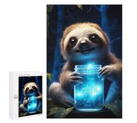 Puzzle Per Adolescenti 1000 PCS Cute Sloth Luminous Glow Puzzle Per Adulti Gioco Rompicapo Difficile Difficile Unico Compleanno E Regali 1000 PCS
