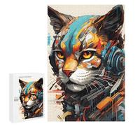 Puzzle Per Adolescenti 1000 PCS Cyborg Cat Machine Head Puzzle Giochi Rilassanti Decorazione Per La Casa Regali Unici Per Compleanno 1000 PCS