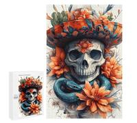 Puzzle Per Adolescenti 1000 PCS Day of The Dead Skull Artwork Puzzle Per Adulti Puzzle Hand Speed Race Per Compleanno, Natale Gioco Stimolante Regali 1000 PCS