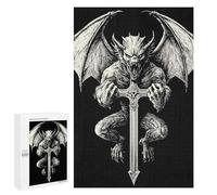 Puzzle Per Adolescenti 1000 PCS Demon with Cross Puzzle Per Adolescenti Giocattolo Decorazione Da Parete Ma Divertente E Umoristico Unico Compleanno E Regali 1000 PCS