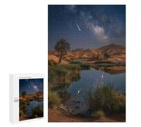 Puzzle Per Adolescenti 1000 PCS Desert Oasis Under Starry Sky Puzzle Per Adolescenti Migliora La Memoria Per Compleanno, Natale Bellissimo Gioco Dal Design 1000 PCS