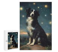 Puzzle Per Adolescenti 1000 PCS Dog Under The Stars Puzzle Per Adulti Giochi Rilassanti Sfida Difficile Attività Divertenti A Casa 1000 PCS